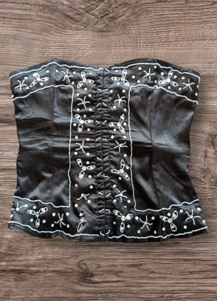 Western Style Beaded Black Corset, brand: Evita, condition: Very good, size: M / 10, £14.00, £15.40 includes Buyer Protection