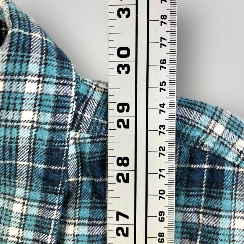 RedHead Mens Size 2XL Blue Plaid Flannel Long Sleeve Button Up Shirt 4