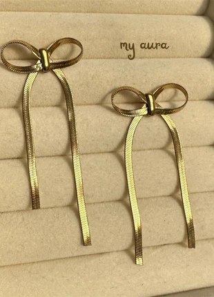 18k gold plated bow knot earrings - soft shine, timeless charm, brand: 18k gold plated, condition: New with tags, £10.25, £11.46 includes Buyer Protection Pro