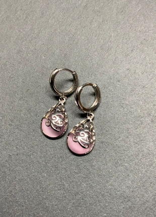 Boucles d’oreilles avec pierres roses, marque: Rose, état: Neuf sans étiquette, 8,00 €, 9,10 € Protection acheteurs incluse