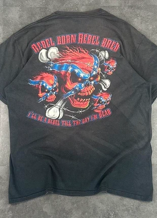 Rebel Born Rebel Bred 2000s Skate Print graphic logo Skull T shirt, brand: Rebellious One, condition: Very good, size: M, £24.99, £26.94 includes Buyer Protection Pro