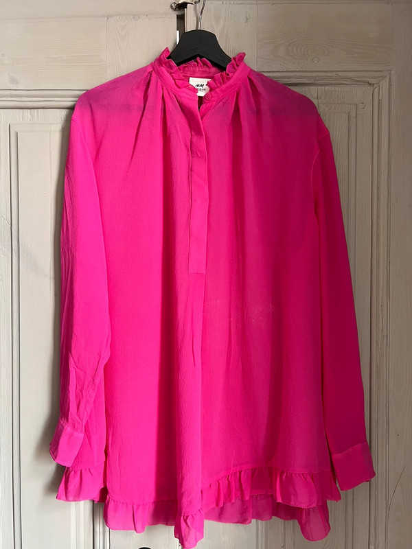 H&M Studio Pink Silk Blouse 1