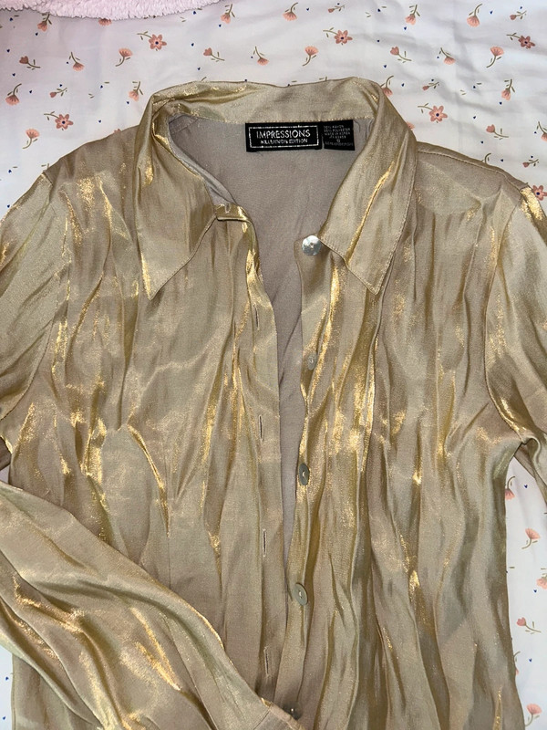 Shimmery gold blouse 5