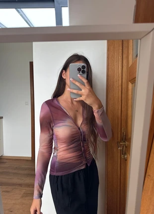 Blouse transparent, merk: Stradivarius, staat: Nieuw zonder prijskaartje, maat: XS / 34 / 6, € 12,00, € 13,30 inclusief Kopersbescherming