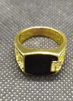 Anello uomo formato grande colore oro con pietre laterali, état: Neuf sans étiquette, taille: Ajustable, 5,00 €, 5,95 € Protection acheteurs incluse