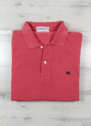 Polo Burberry corail logo brodé marine 100% coton - Taille 7 (L), brand: Burberry, condizioni: Ottime, taglia: L, €30.00, €32.20 include la Protezione acquisti