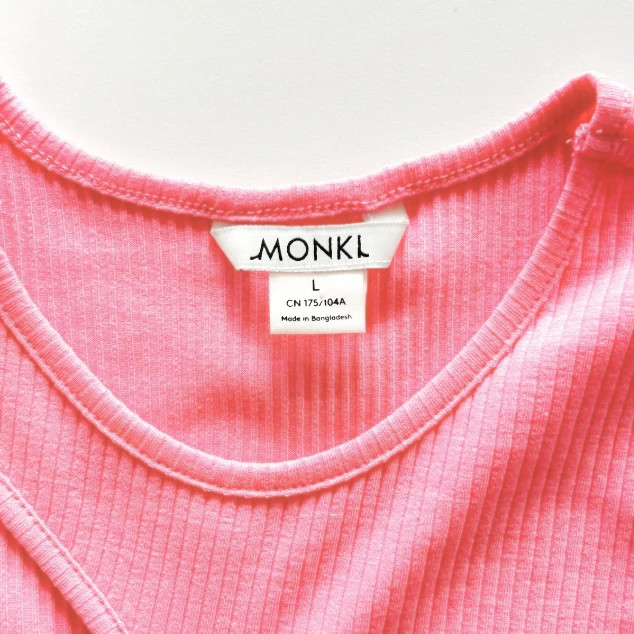 Monki asymmetrical top pink 3