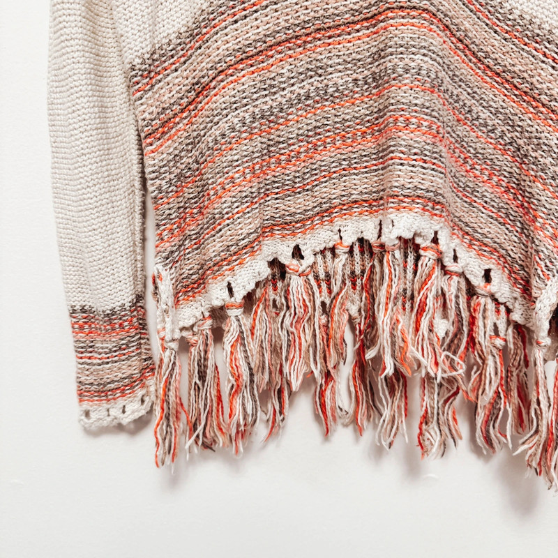 Lovestitch Boho knit fringe hoodie 2