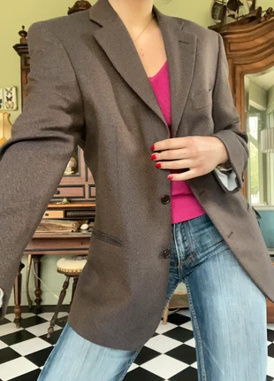 Veste de blazer vintage oversize 100% laine Carven marron chocolat, marque: Carven, état: Très bon état, taille: M / 38 / 10, 20,00 €, 21,70 € Protection acheteurs (Pro) incluse