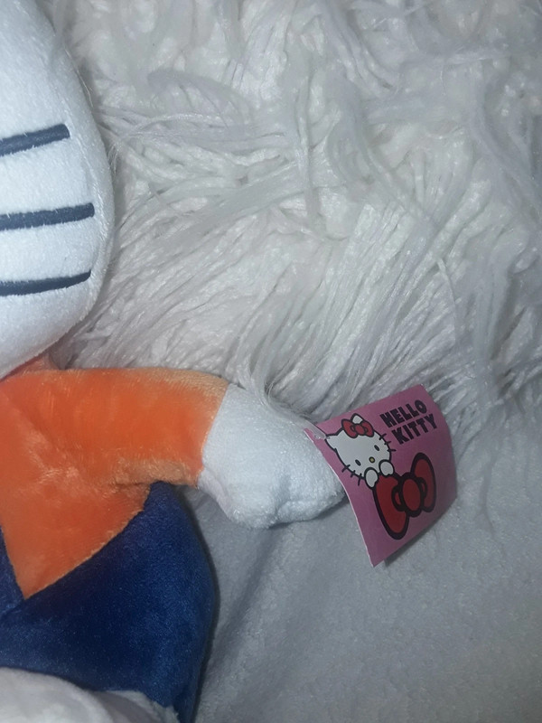Peluche Hello Kitty bleu et blanche - 25 cm - SANRIO - Plush
