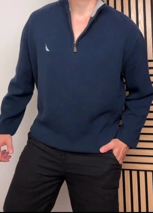 Pull Half Zip 1/4 Zip Col Camionneur Nautica | Taille XL | Bleu marine logo blanc, marque: Nautica, état: Très bon état, taille: XL, 17,00 €, 18,55 € Protection acheteurs (Pro) incluse