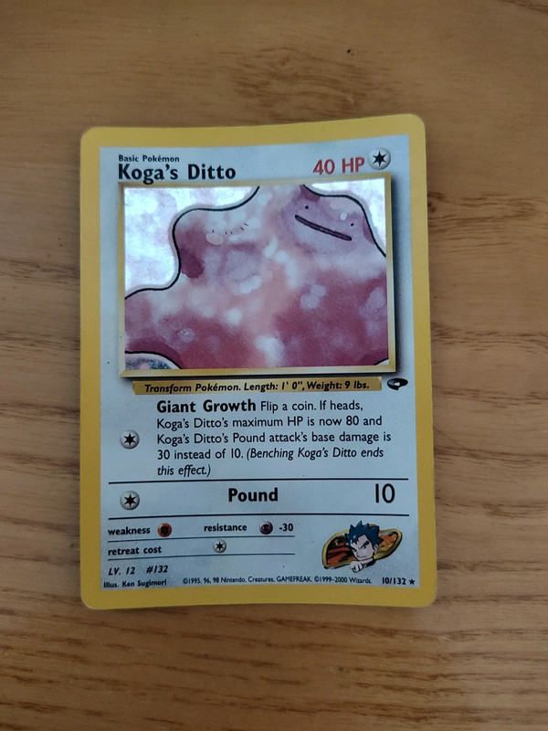 Pokemon card: Koga's Ditto 10/132