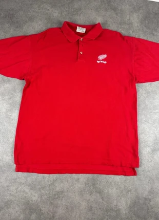 Polo rouge Lee vintage Red Wings taille L homme manche courte - 1PO0048, merk: Lee, staat: Goed, maat: L, € 1,00, € 1,75 inclusief Kopersbescherming Pro