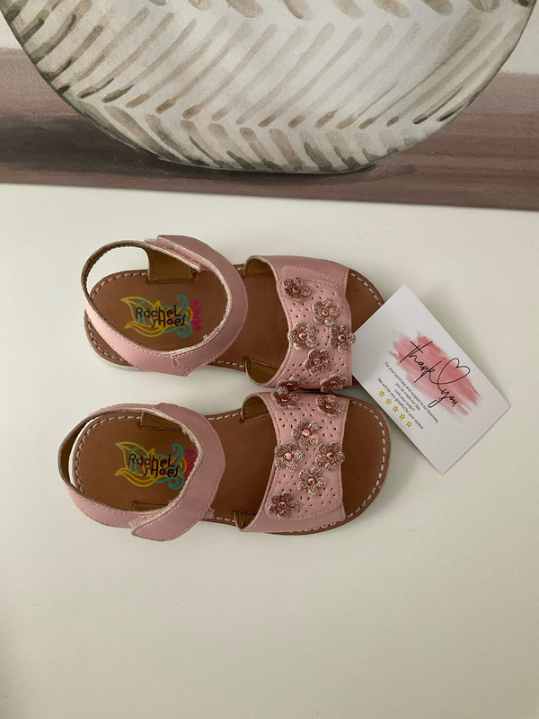 Rachel Shoes Rose Gold flowers sandals 3