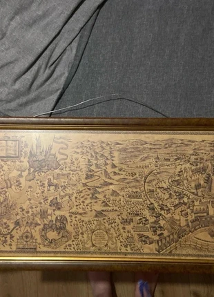 Wooden framed Harry Potter world map wall art, brand: Harry Potter, condition: New without tags, €28.00, €30.10 includes Buyer Protection