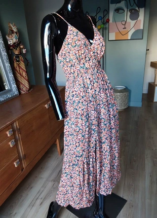 robe Promod longue, été,  fluide, à fines bretelles, merk: Promod, staat: Heel goed, maat: L / 40 / 12, € 15,00, € 16,45 inclusief Kopersbescherming