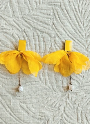 Boucles d'oreilles tissu jaune noeud Zara neuf old rich old monney quiet luxury mob wife été, marca: Zara, estado: Nuevo sin etiquetas, 3,85 €, 4,74 € Protección al comprador incluida