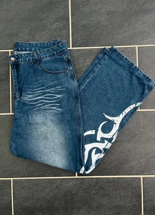 Jean Y2k à motifs coupe large - Taille XL, brand: Aesthetic, condition: Very good, size: XL, €32.00, €34.30 includes Buyer Protection