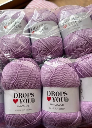 20 novelos cor 12 malva, marca: Drops, estado: Novo com etiquetas, €20.00, €21.70 inclui Proteção do Comprador