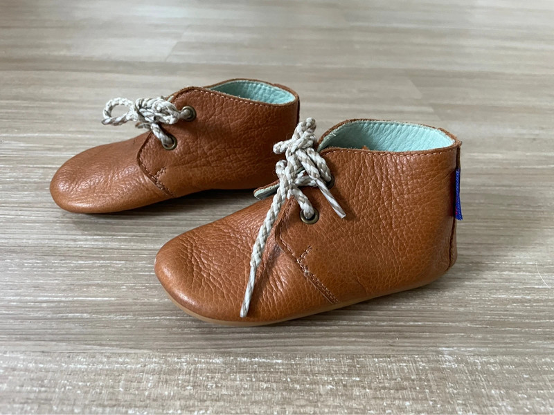 Poco Nido Schuhe Krabbelschuhe Leder 22 braun 1