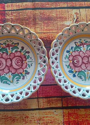 Lot 2 assiettes florales murales ajourées, marca: TD Modra, estado: Muy bueno, 18,00 €, 19,60 € Protección al comprador incluida