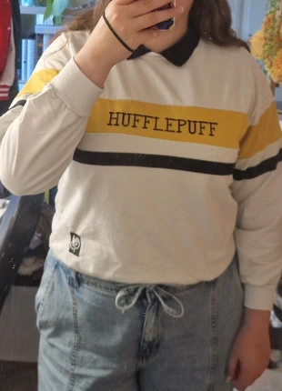 Onofficiële Hufflepuff sweater, merk: Harry Potter, staat: Goed, maat: L / 40 / 12, € 15,00, € 16,45 inclusief Kopersbescherming