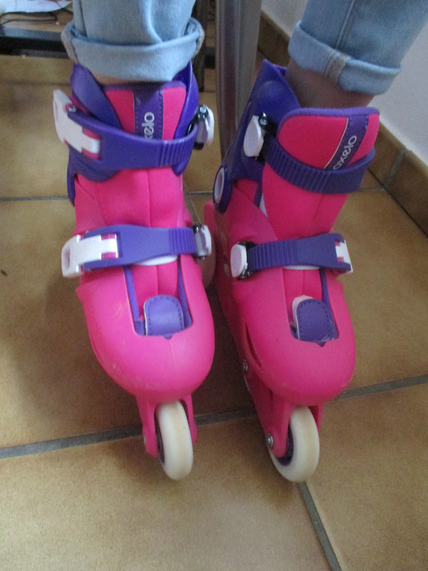roller enfant PLAY3 rose violet - Decathlon