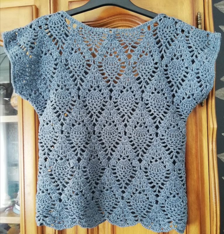 Tee shirt manche courte fait main au crochet Vinted