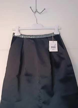 Jupe mi-longue noire avec ceinture à sequins Naf Naf, brand: Naf Naf, condition: New with tags, size: S / 36 / 8, €5.24, €6.20 includes Buyer Protection