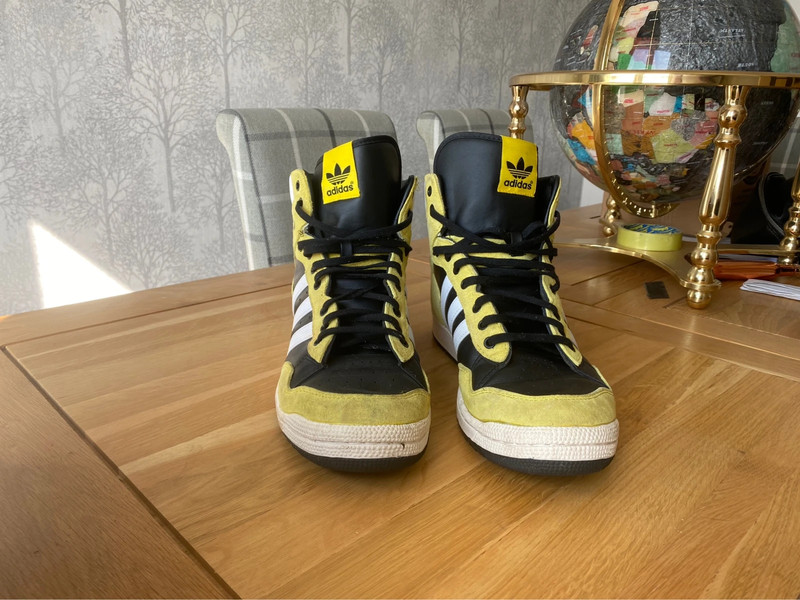 Yellow adidas high tops Vinted
