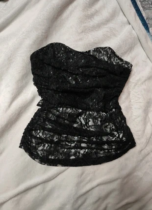 Corpetto / Bustier in pizzo nero Camaieu 🖤 y2k goth alt romantico emo, brand: Alternative, condizioni: Ottime, taglia: S / IT 40 / EU 36, €6.00, €7.00 include la Protezione acquisti