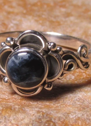 925 sterling silver Pietersite stone ring R½, brand: Silver, condition: New with tags, size: 19 mm / R½, £12.99, £14.34 includes Buyer Protection