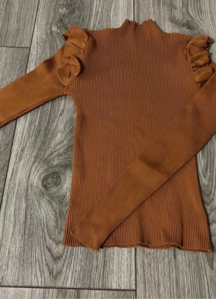 Trui met details in de mouwen - kastanjebruin, état: Très bon état, taille: XS / 34 / 6, 5,00 €, 5,95 € Protection acheteurs incluse