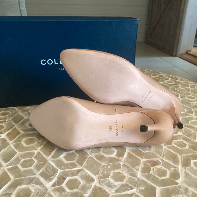 NEW!  Cole Haan Women's Bethany Patent-leather Pump in Maple Sugar Patent (9.5) 5