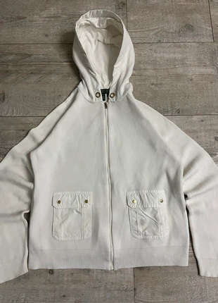 Sweat zippé à capuche Ralph Lauren blanc taille L, merk: Ralph Lauren, staat: Heel goed, maat: L, € 24,99, € 26,94 inclusief Kopersbescherming