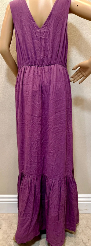 Purple crochet lace top tiered maxi dress jk Jordan 3