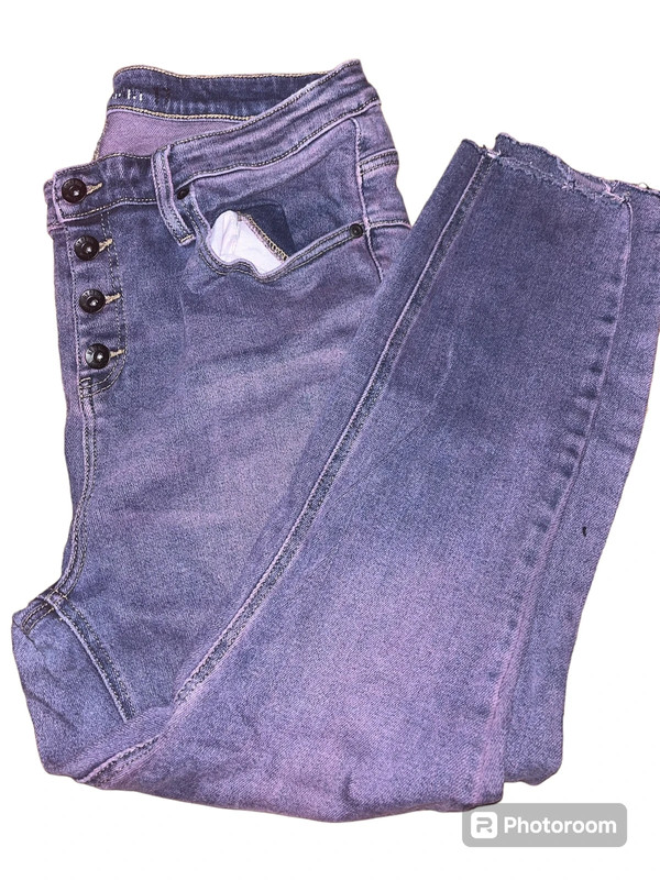 Hot Topic Hi-Rise Purple Wash Skinny Jeans 1