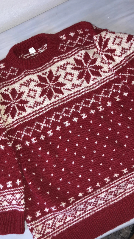 Vintage Christmas Heavy Wool Sweater 1