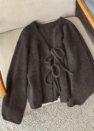 Gilet cache-cœur brun avec liens – style doux et féminin 🤎, condition: Very good, size: M / 38 / 10, €30.00, €32.20 includes Buyer Protection