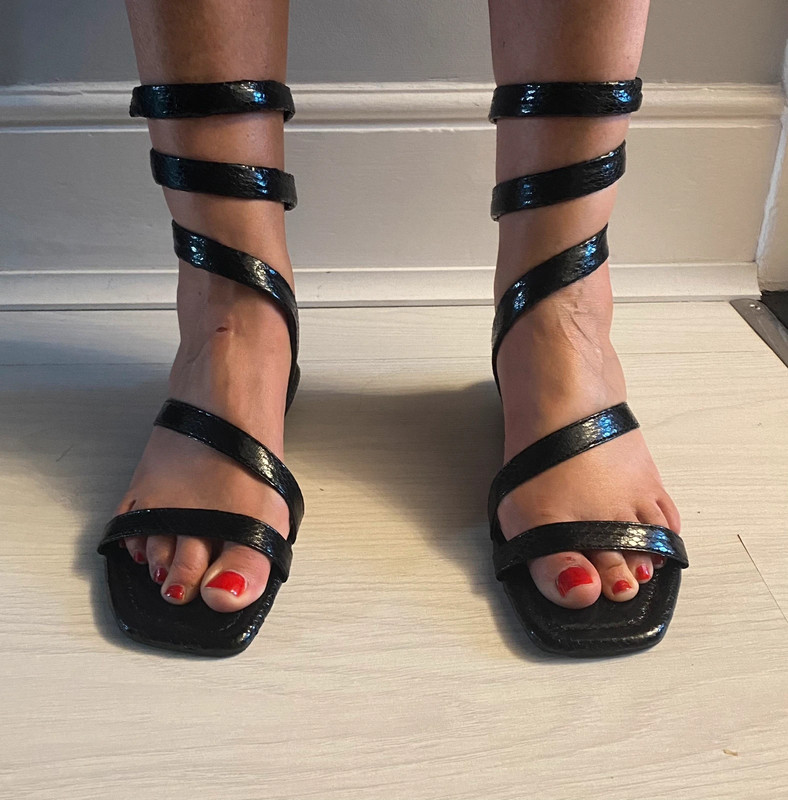 ASOS design wide fit forcefield flat sandals in black snake size 4 | Vinted