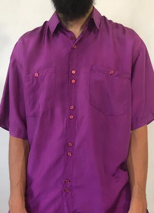 Vintage silk shirt, marca: Vintage Dressing, estado: Muito bom, tamanho: L, €30.00, €32.20 inclui Proteção do Comprador