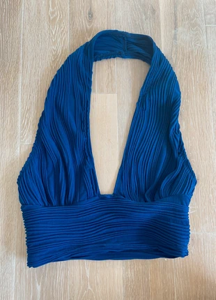 Top décolleté dos nu Shein bleu xs, merk: Shein, staat: Nieuw zonder prijskaartje, maat: XS / 34 / 6, € 2,00, € 2,80 inclusief Kopersbescherming
