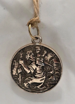 Vintage st Christopher pendant silver toned, brand: NO LABEL, condition: Good, £6.00, £7.00 includes Buyer Protection