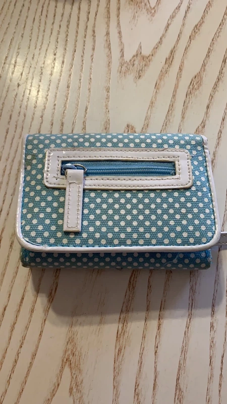 jolie porte-monnaie tissus turquoise