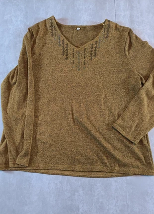 Haut col V doré / jaune moutarde – Taille 5 – Sans marque Élégant et lumineux, marque: sans marque, état: Très bon état, taille: Taille unique, 1,00 €, 1,75 € Protection acheteurs incluse