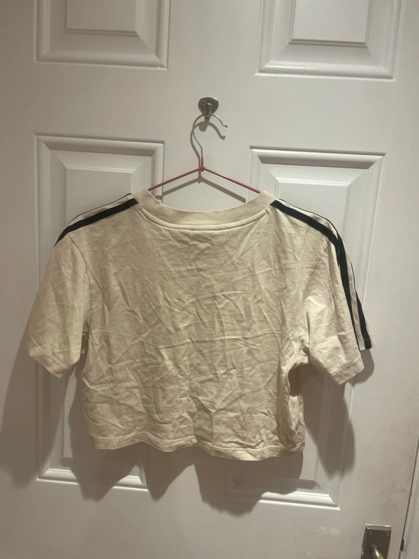 pale yellow adidas cropped shirt 2