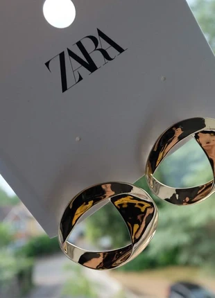 zara abstract gold-tone circle earrings – sculpted round statement studs, brand new, brand: Zara, condition: New without tags, £7.00, £8.05 includes Buyer Protection