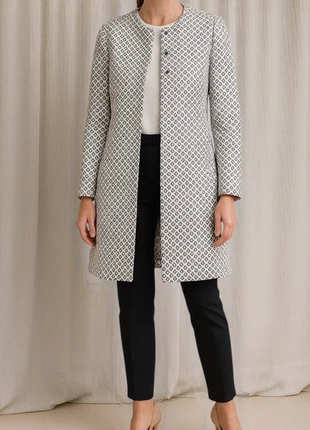 Cappottino More & More patterned bianco e grigio – elegante e moderno (taglia S/M), marke: More & More, zustand: Neu, größe: S / 36 / 8, 15,00 €, 16,45 € inklusive Vinted-Käuferschutz