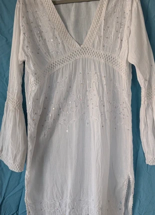 Robe / Tunique blanche 100% coton, brand: Vintage Dressing, condition: Good, size: S / 36 / 8, €8.00, €9.10 includes Buyer Protection