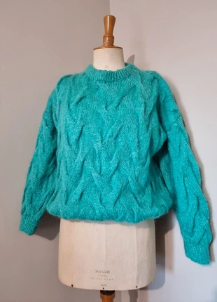 Magnifique pull mohair vert fait main hand made torsades epais , marke: Fait Main, zustand: Sehr gut, größe: XXL / 44 / 16, 79,00 €, 83,65 € beinhaltet Vinted-Käuferschutz Pro